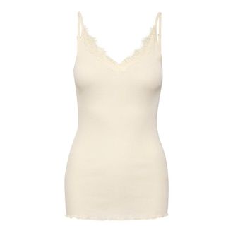 Saint Tropez Kanten Strap Top Ice - Dames - Tops - Beige - Maat: M