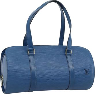Louis Vuitton Soufflot Epi Leather Blue Leather Handbag (Pre-Owned)