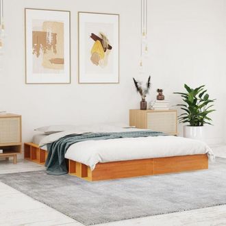 vidaXL Letto senza Materasso Marrone Cera 120x200 cm in Legno di Pino - Vidaxl