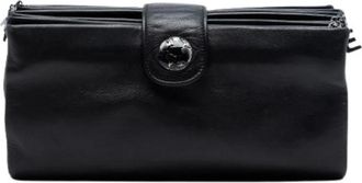 Chanel Pre-owned Lamslederen Clutch - Dames - Vintage Clutch - Zwart - ONE Size - Leer - Vintage