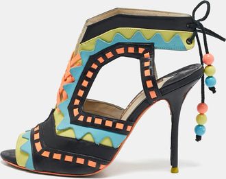 Sophia Webster Multicolor Leather Riko Cut Out Sandals