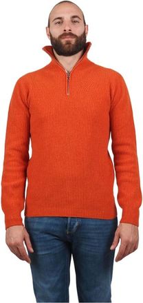 AT.P. CO Half Zip Trui - Heren - Coltruien - Oranje - L - Wol - Truien & Vesten