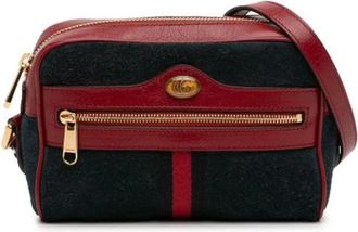 Gucci Pre-owned Cross Body Bags, female, Blue, Size: ONE SIZE Pre-owned Ophidia Crossbody Bag