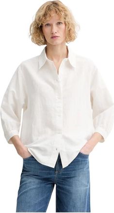Marc O'Polo Shirts - Dames - Overhemden - Wit - L - Overhemden