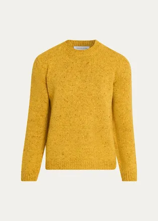 Iris Von Arnim Mens Melange Wool & Cashmere Crewneck Sweater