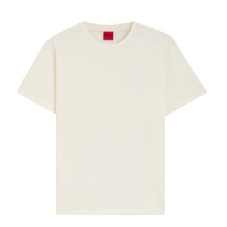HUGO BOSS Hugo Damacia effen T-shirt voor dames (Cr&egrave;me)