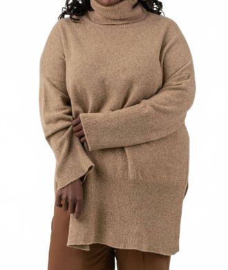 Maison Montagut Galice Long Loose Sweater In Camel