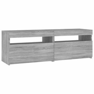 vidaXL Vidaxl - Mueble De Tv Con Luces Led Gris Sonoma 120x35x40 Cm