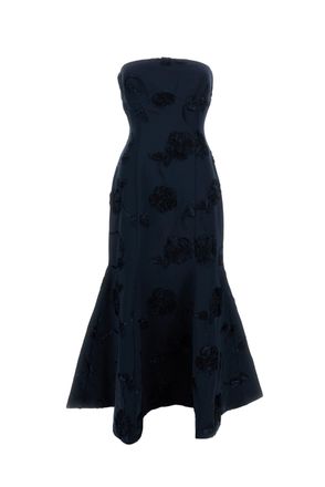 Rotate Floral Embossed Midi Dress