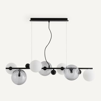 AM.PM Hanglamp in smoked glas en metaal, Bullesco