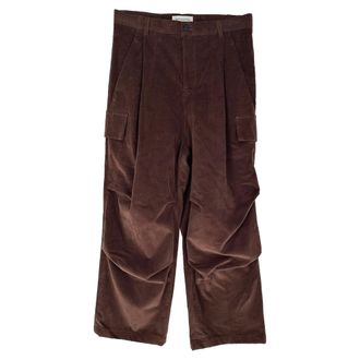 Frankie Shop Garnett Cargo Pants in Brown Corduroy