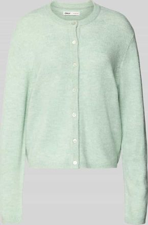 Only Regular Fit Strickjacke mit einreihiger Knopfleiste Modell SIMONI in Mint, Gr&ouml;&szlig;e XL