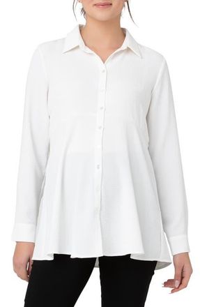 Ripe Tina Maternity/Nursing Peplum Shirt in White at Nordstrom, Size X-Small