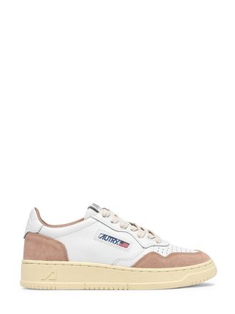Autry Low-Top Sneakers with Rose Suede Accents