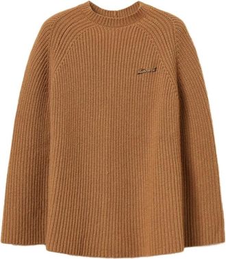 Twinset Capes, female, Brown, Size: XS Beige Chic Coat Aw25