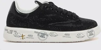 Premiata Sneakers Belle in pelle con strass e suola chunky