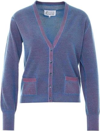 Maison Margiela C&aacute;rdigan con botones y cuello en V - Knitwear - Mujer - Azul - S