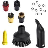 OEM Juego De Accesorios De 7 Piezas Para Limpiadoras A Vapor Karch, Que Incluye 4 Cepillos Karch-er, 1 Cepillo Redondo Grande Y 2 Boquillas De Repuesto, A