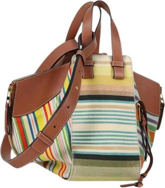 Loewe Pre-owned Handbags, female, Multicolor, Size: ONE SIZE Pre-owned Canvas Handbag