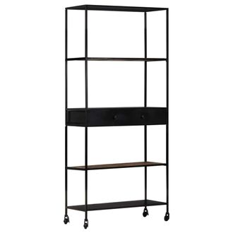 vidaXL Vidaxl - Estanter&iacute;a De Madera De Mango Rugosa Y Hierro 80x35x180 Cm
