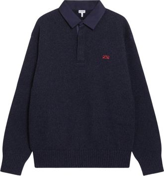 Loewe Polo Trui - Heren - Tops - Blauw - Maat: L Wol