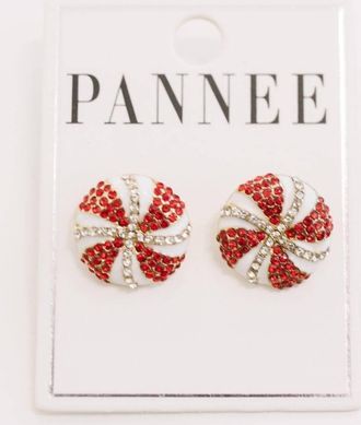 White Label Womens Peppermint Stud Earrings In Multi