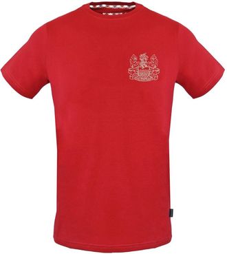 Aquascutum gestikt Aldis-logo rood T-shirt