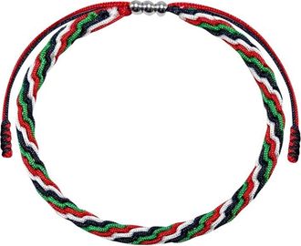 Generic Stylish Handmade Palestine Bracelet with Flag Design Braided Rope Wristband for Men and Women Unique Arabic Country Jewelry Perfect Accessory for All 