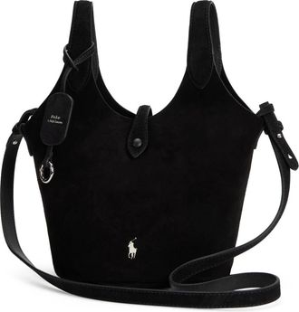Polo Ralph Lauren Borsa a spalla Play in camoscio - - Bags - Donna - Nero - ONE SIZE