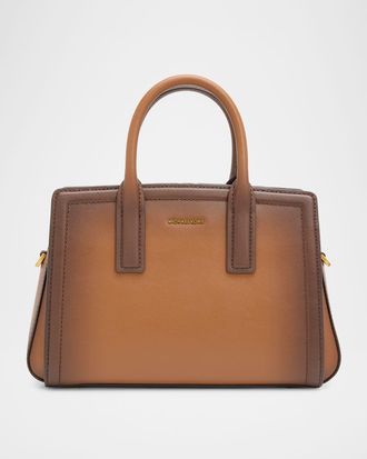 Michael Kors Laila Small Burnished Leather Crossbody Bag