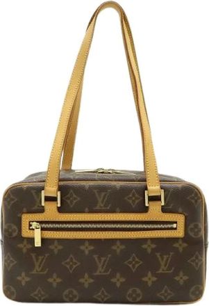 Louis Vuitton Pre-owned Vintage Shoulder Bag - Dames - Vintage Schoudertas - Bruin - ONE Size - Leer - Vintage