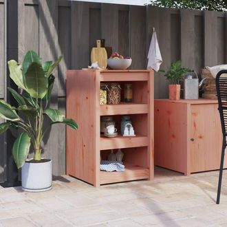 vidaXL Mueble De Cocina De Exterior Madera Maciza Douglas 55x55x92 Cm Vidaxl