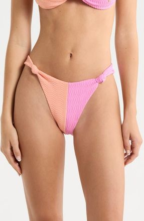 Rip Curl Topanga Textured High Cut Bikini Bottoms in Multi at Nordstrom, Size Xx-Large