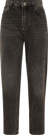 Philipp Plein Denim Trousers Mom Fit Logo