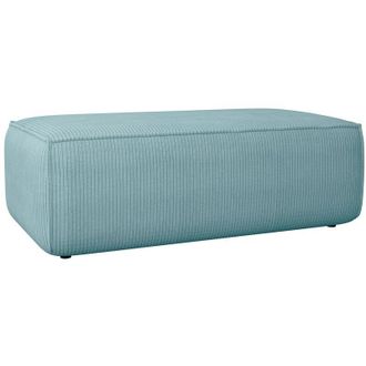 Vente-Unique Vente-unique - Pouf in Velluto a coste Turchese - amelia