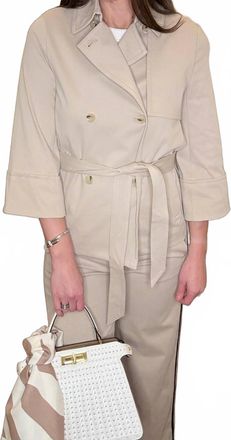 Lyss&eacute; Dakota Cropped Trench Coat In Beige