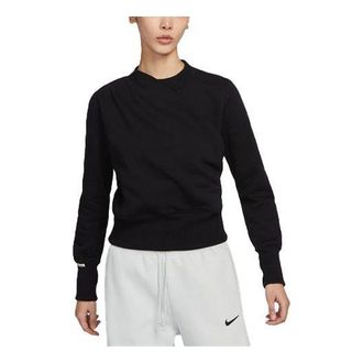 Nike (WMNS) Nike Round Neck Casual Sports Sweatshirt Black DV8209-010