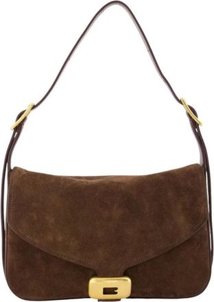 Balenciaga Clicca Schoudertas Medium - Dames - Schoudertassen - Bruin - ONE Size - Leer - Tassen
