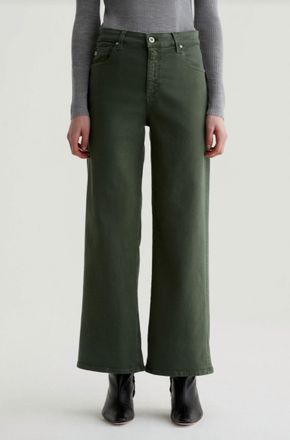 AG - Adriano Goldschmied Saige Wide Leg Crop Jeans In Dark Thyme