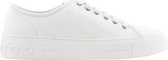 Ferragamo Salvatore Ferragamo Mens Mediterr Low Cut Sneakers In White, Brand Size 6