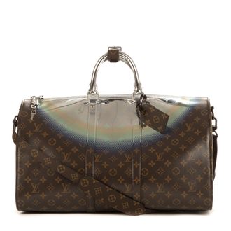 Louis Vuitton Pre-owned Womens Ltd. Ed. Nebula Keepall Bandouliere 50 Travel Bag - Brown - One Size