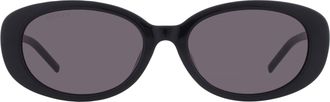 Gucci Grey Oval Ladies Sunglasses GG1684SA 001 55