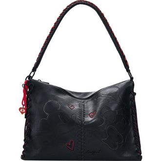 Desigual x Mickey Mouse Small Faux Leather Shoulder Bag in Black at Nordstrom