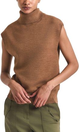 Derek Lam Contro Turtleneck Knit Wool-Blend Vest