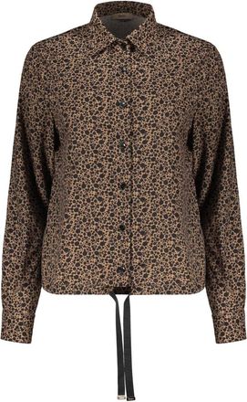 Herno Long-sleeve Shirt met geometrische print - Dames - Overhemden - Bruin - M - Polyester - Overhemden