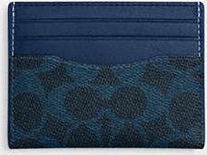 Coach Mens Slim ID Card Case in Blue | PVC