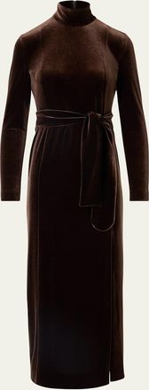 Akris Techno Stretch Velvet Midi Dress