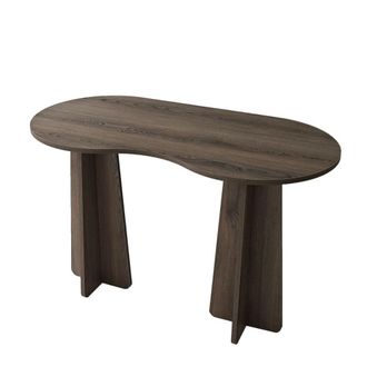 Calicosy Escritorio de forma org&aacute;nica l120 cm - nogal