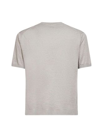 C.P. Company Mens T-Shirt Mud Linen (flax) T-Shirts And Polos