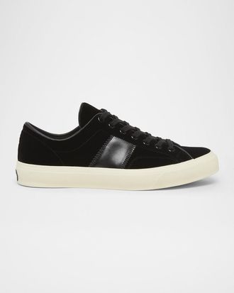Tom Ford Men & apos;s Cambridge Suede Low-Top Sneakers